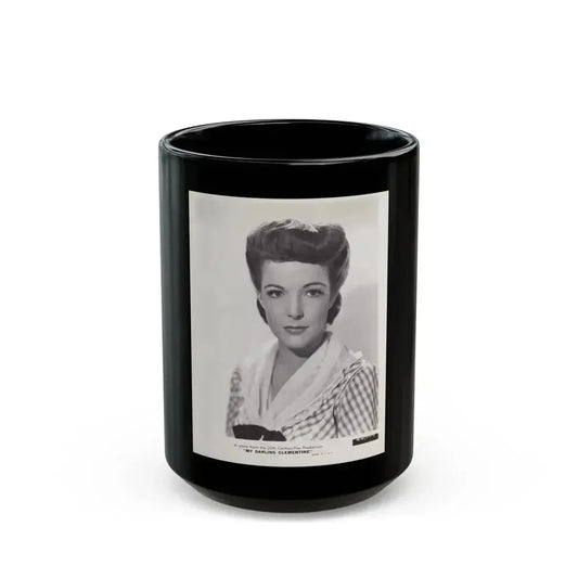 Cathy Downs #24 (Vintage Female Icon) Black Coffee Mug 15oz - Go Mug Yourself