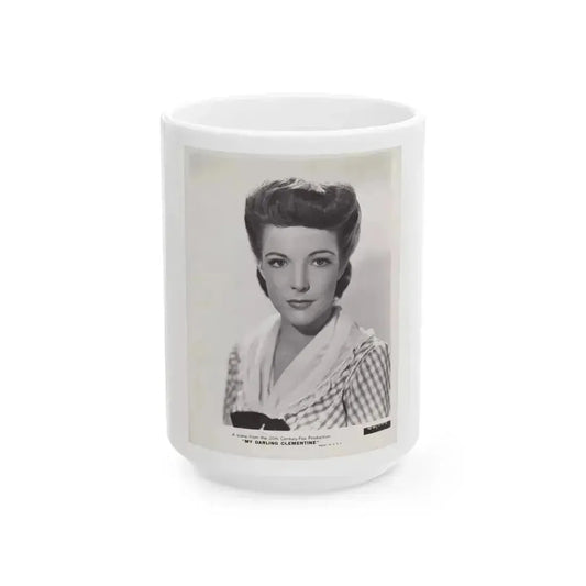 Cathy Downs #24 (Vintage Female Icon) White Coffee Mug 15oz - Go Mug Yourself