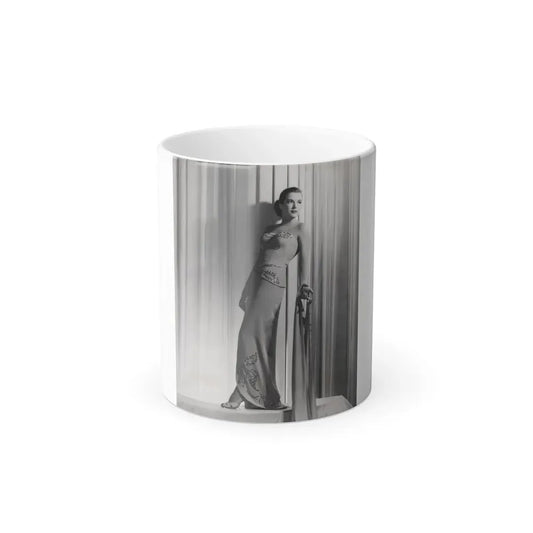 Cathy Downs #25 - Vintage 8x10 B&W 12-5-46 Full Body Glamour Photo (Vintage Female Icon) Color Changing Coffee Mug 11oz - Go Mug Yourself