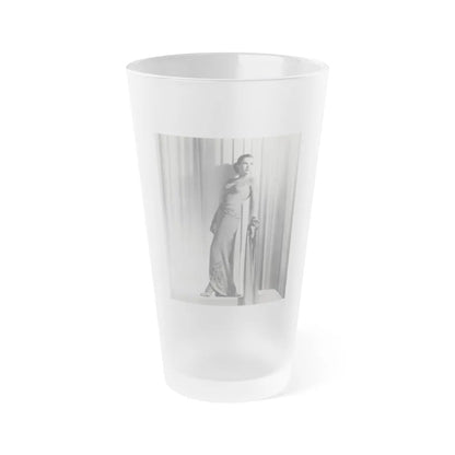 Cathy Downs #25 - Vintage 8x10 B&W 12-5-46 Full Body Glamour Photo (Vintage Female Icon) Frosted Pint Glass 16oz-16oz-Frosted-Go Mug Yourself