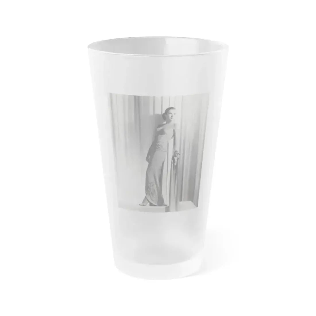 Cathy Downs #25 - Vintage 8x10 B&W 12-5-46 Full Body Glamour Photo (Vintage Female Icon) Frosted Pint Glass 16oz 16oz Frosted - Go Mug Yourself