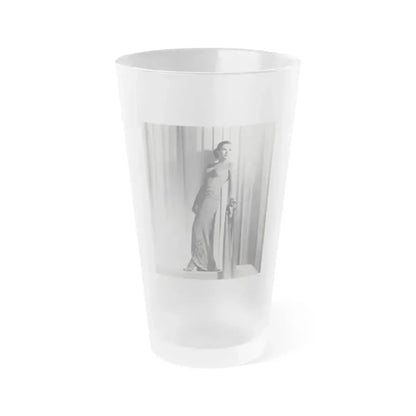 Cathy Downs #25 - Vintage 8x10 B&W 12-5-46 Full Body Glamour Photo (Vintage Female Icon) Frosted Pint Glass 16oz 16oz Frosted - Go Mug Yourself