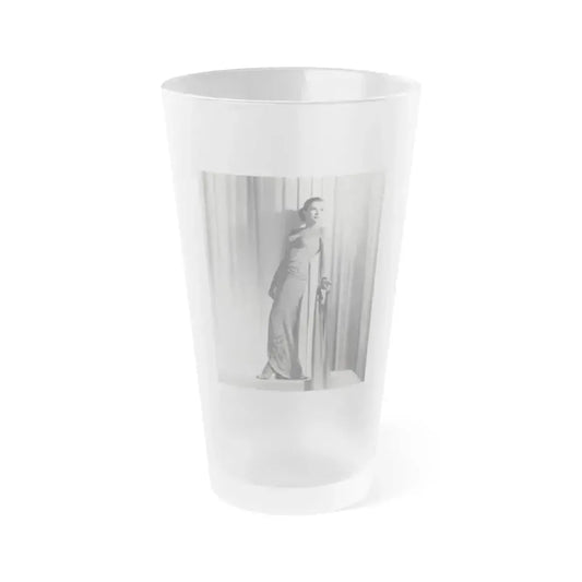 Cathy Downs #25 - Vintage 8x10 B&W 12-5-46 Full Body Glamour Photo (Vintage Female Icon) Frosted Pint Glass 16oz 16oz Frosted - Go Mug Yourself