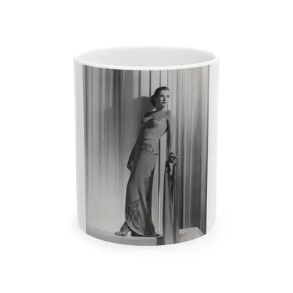 Cathy Downs #25 - Vintage 8x10 B&W 12-5-46 Full Body Glamour Photo (Vintage Female Icon) White Coffee Mug 11oz - Go Mug Yourself