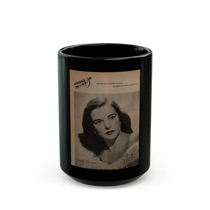 Cathy Downs #28 - 8x10 B&W Magazine Page Glamour Portrait (Vintage Female Icon) Black Coffee Mug 15oz - Go Mug Yourself