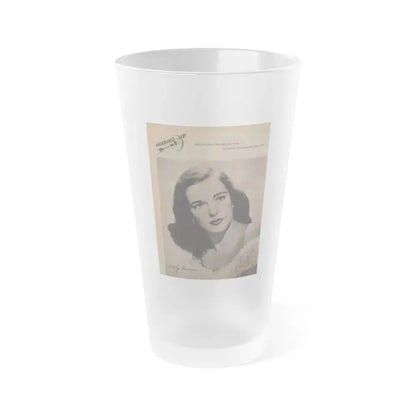 Cathy Downs #28 - 8x10 B&W Magazine Page Glamour Portrait (Vintage Female Icon) Frosted Pint Glass 16oz 16oz Frosted - Go Mug Yourself