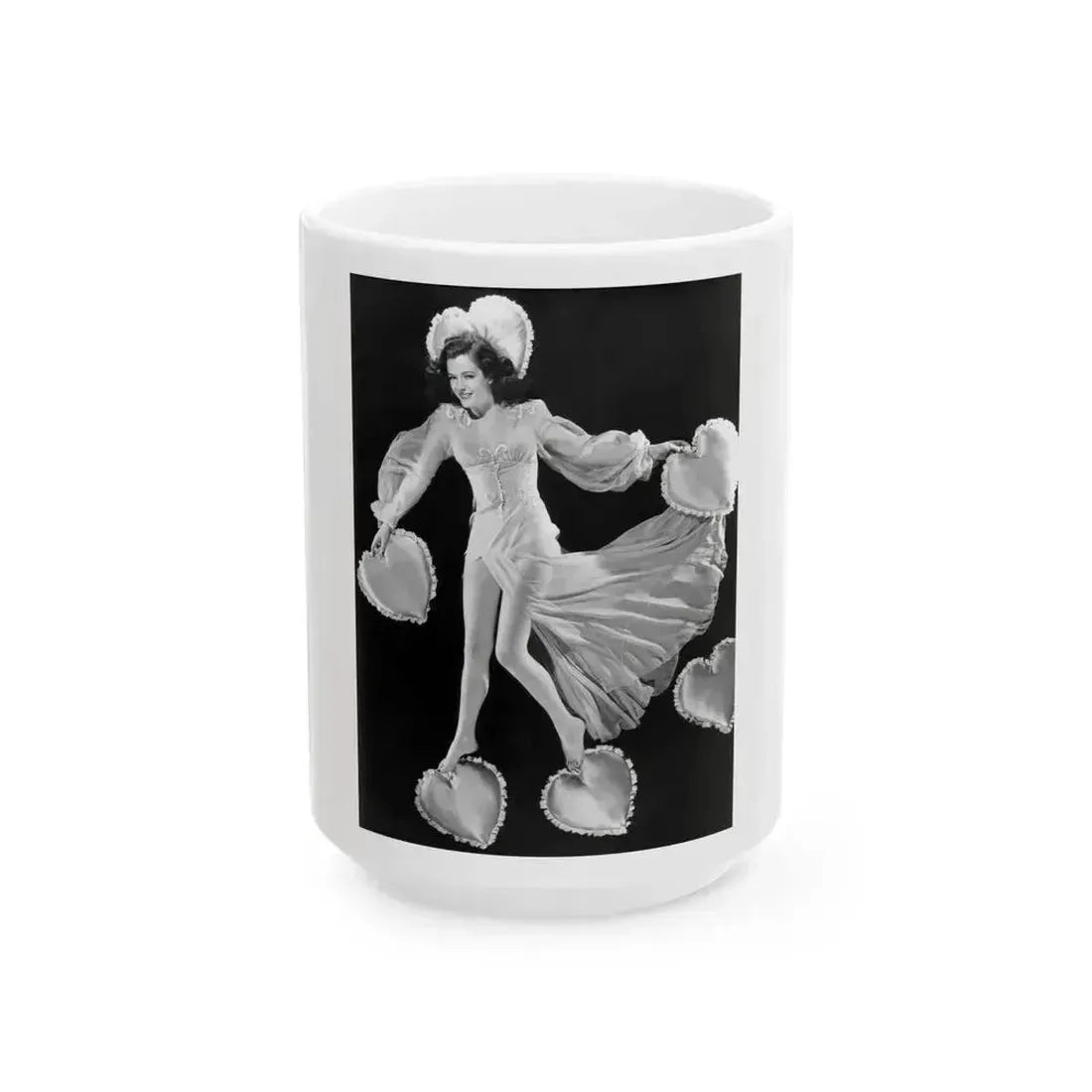 Cathy Downs #29 (Vintage Female Icon) White Coffee Mug 15oz - Go Mug Yourself