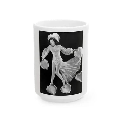 Cathy Downs #29 (Vintage Female Icon) White Coffee Mug 15oz - Go Mug Yourself