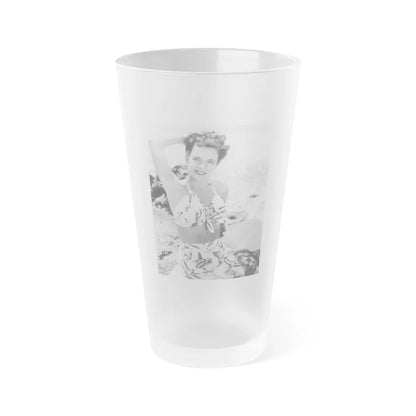 Cathy Downs #35 (Vintage Female Icon) Frosted Pint Glass 16oz-16oz-Frosted-Go Mug Yourself