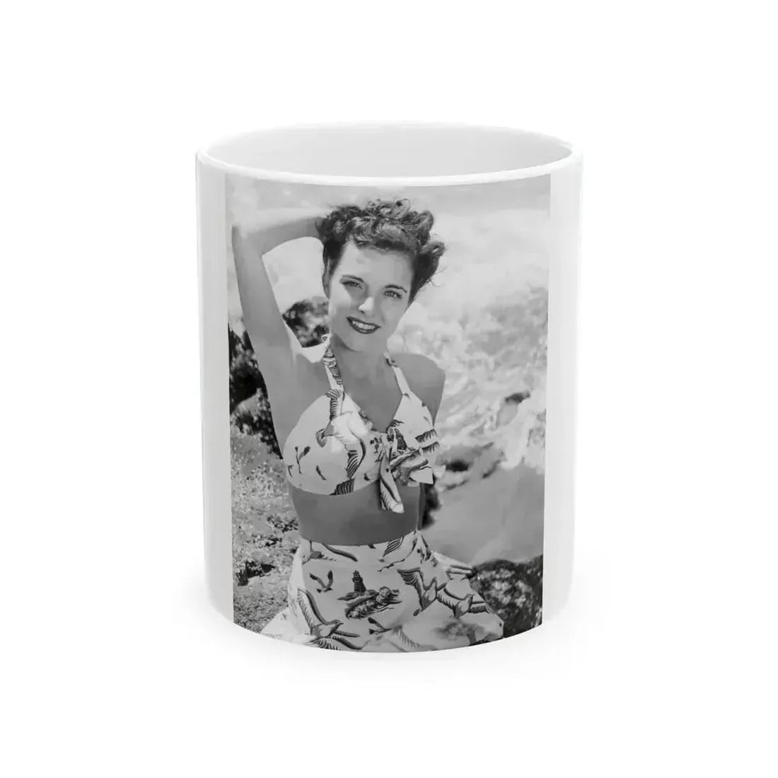 Cathy Downs #35 (Vintage Female Icon) White Coffee Mug 11oz - Go Mug Yourself