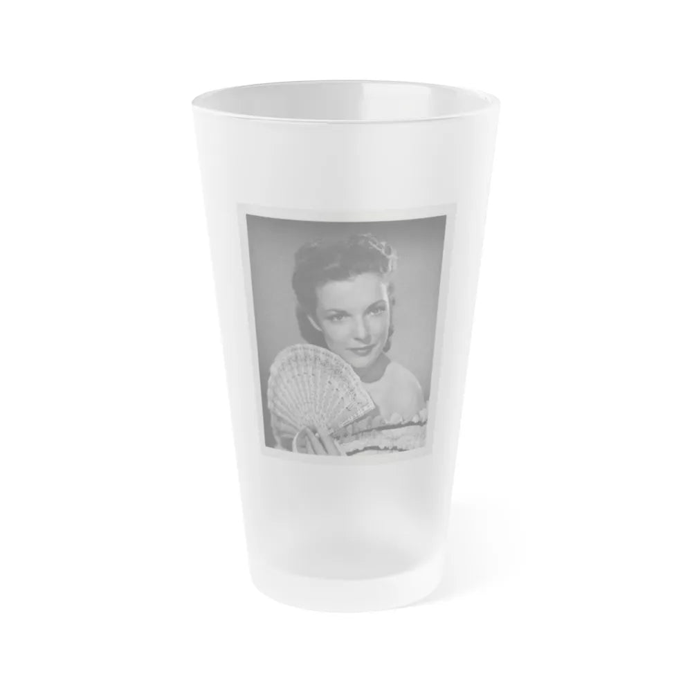 Cathy Downs #40 (Vintage Female Icon) Frosted Pint Glass 16oz-16oz-Frosted-Go Mug Yourself