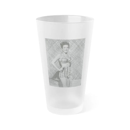 Cathy Downs #46 (Vintage Female Icon) Frosted Pint Glass 16oz-16oz-Frosted-Go Mug Yourself