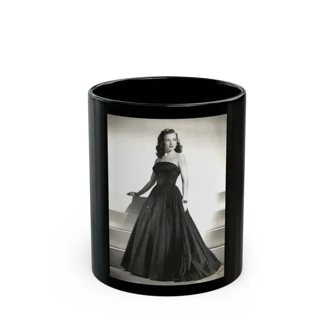 Cathy Downs #47 (Vintage Female Icon) Black Coffee Mug 11oz - Go Mug Yourself