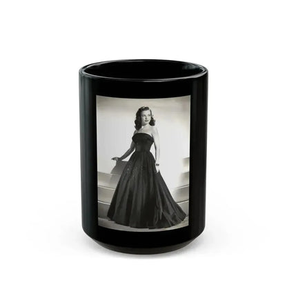 Cathy Downs #47 (Vintage Female Icon) Black Coffee Mug 15oz - Go Mug Yourself