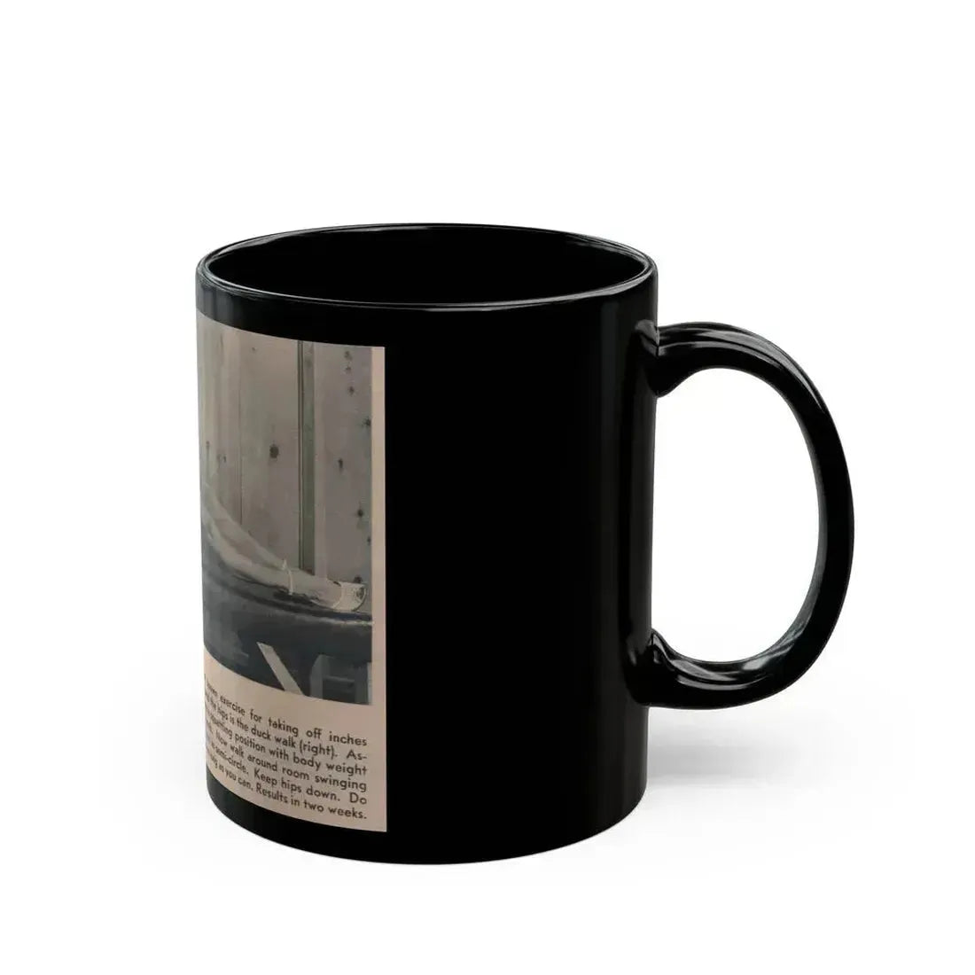 Cathy Downs #51 - Magazine Page Photo & Short Paragraphs (Vintage Female Icon) Black Coffee Mug - Go Mug Yourself