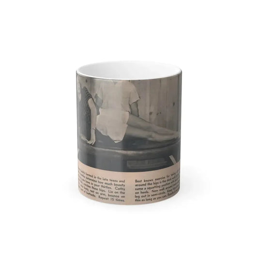 Cathy Downs #51 - Magazine Page Photo & Short Paragraphs (Vintage Female Icon) Color Changing Mug 11oz 11oz - Go Mug Yourself
