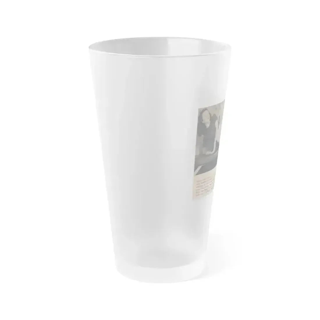 Cathy Downs #51 - Magazine Page Photo & Short Paragraphs (Vintage Female Icon) Frosted Pint Glass 16oz - Go Mug Yourself