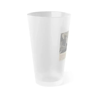 Cathy Downs #51 - Magazine Page Photo & Short Paragraphs (Vintage Female Icon) Frosted Pint Glass 16oz - Go Mug Yourself