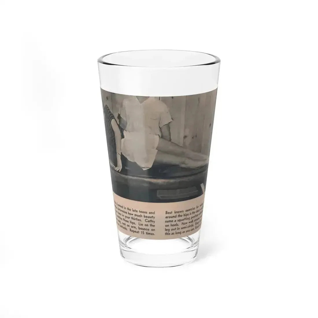 Cathy Downs #51 - Magazine Page Photo & Short Paragraphs (Vintage Female Icon) Pint Glass 16oz 16oz - Go Mug Yourself