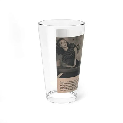 Cathy Downs #51 - Magazine Page Photo & Short Paragraphs (Vintage Female Icon) Pint Glass 16oz - Go Mug Yourself