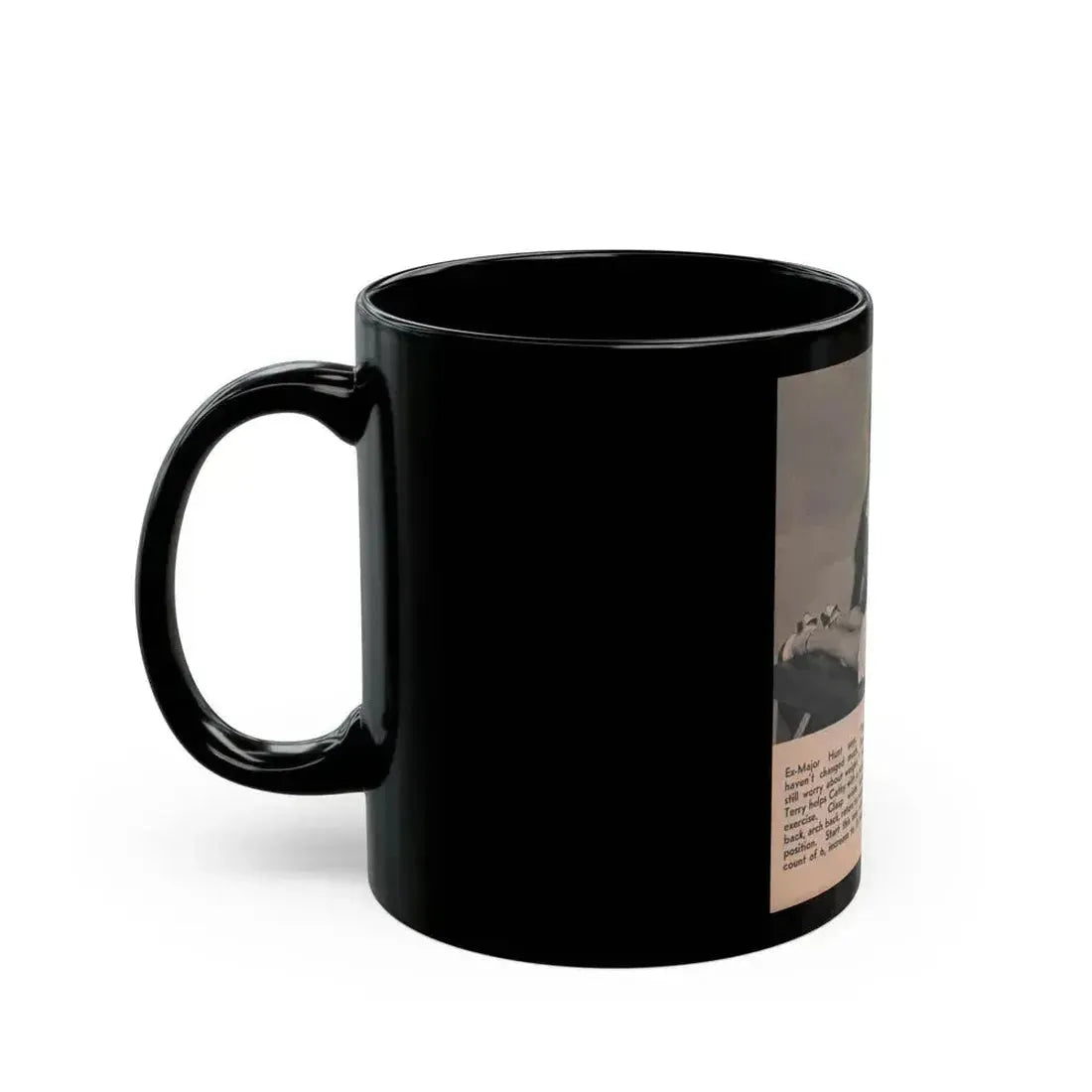 Cathy Downs #52 - Magazine Page Photo & Short Paragraphs (Vintage Female Icon) Black Coffee Mug - Go Mug Yourself