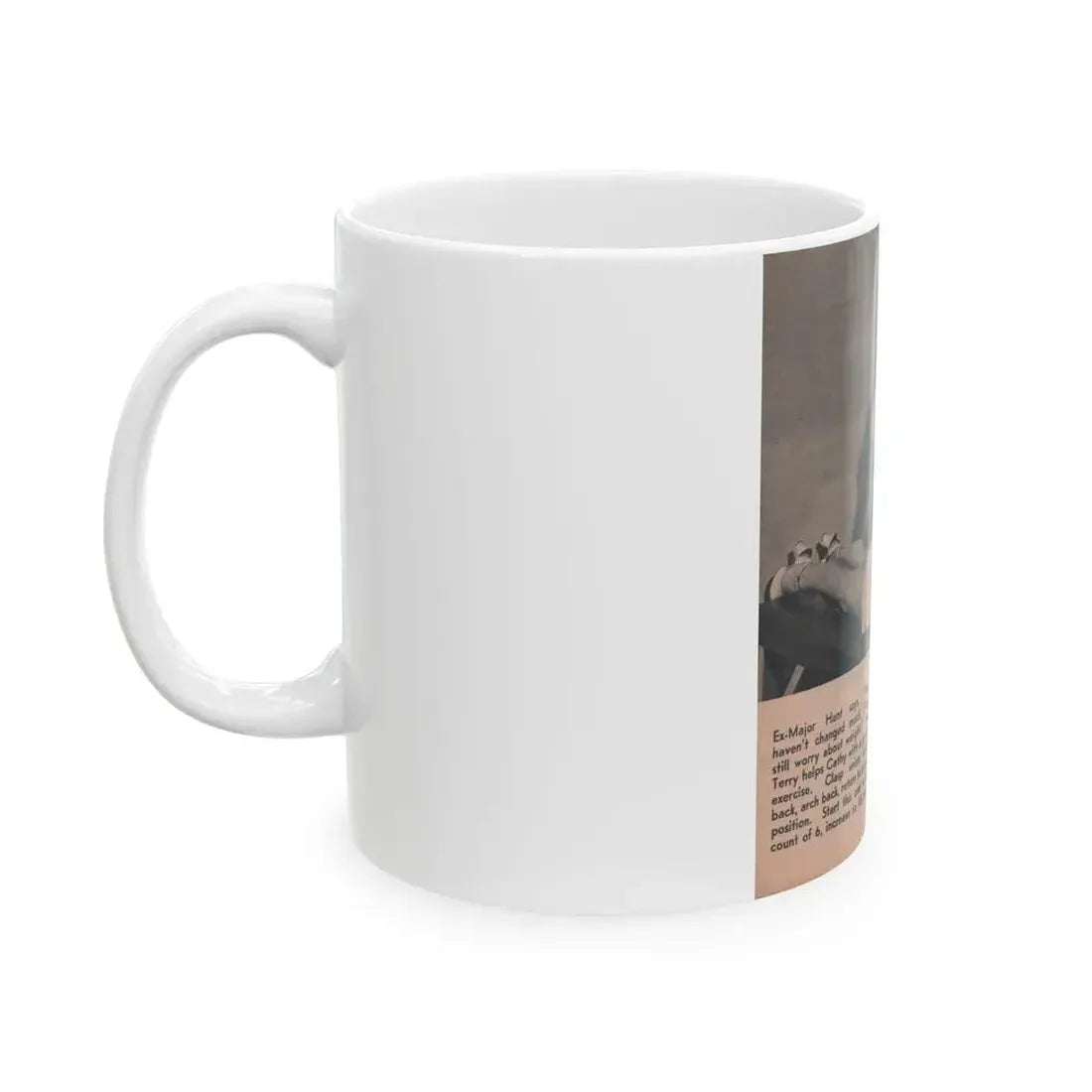 Cathy Downs #52 - Magazine Page Photo & Short Paragraphs (Vintage Female Icon) White Coffee Mug - Go Mug Yourself