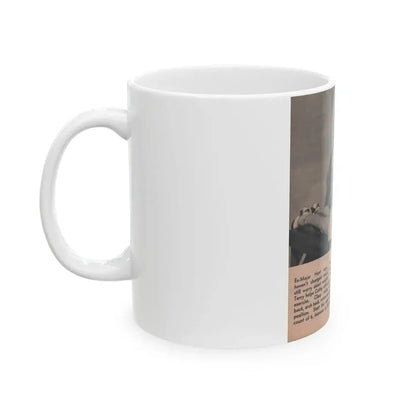 Cathy Downs #52 - Magazine Page Photo & Short Paragraphs (Vintage Female Icon) White Coffee Mug - Go Mug Yourself