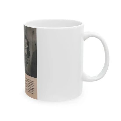 Cathy Downs #52 - Magazine Page Photo & Short Paragraphs (Vintage Female Icon) White Coffee Mug - Go Mug Yourself