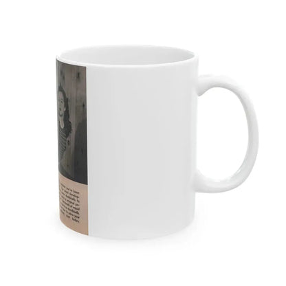 Cathy Downs #52 - Magazine Page Photo & Short Paragraphs (Vintage Female Icon) White Coffee Mug - Go Mug Yourself
