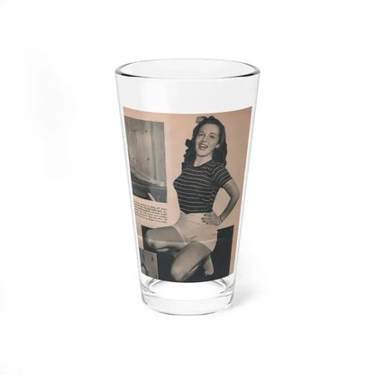 Cathy Downs #53 - Magazine Page Photo & 1 Short Paragraph (Vintage Female Icon) Pint Glass 16oz 16oz - Go Mug Yourself