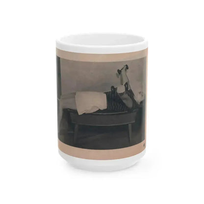 Cathy Downs #54 - Magazine Page Photo Clipping (Vintage Female Icon) White Coffee Mug 15oz - Go Mug Yourself