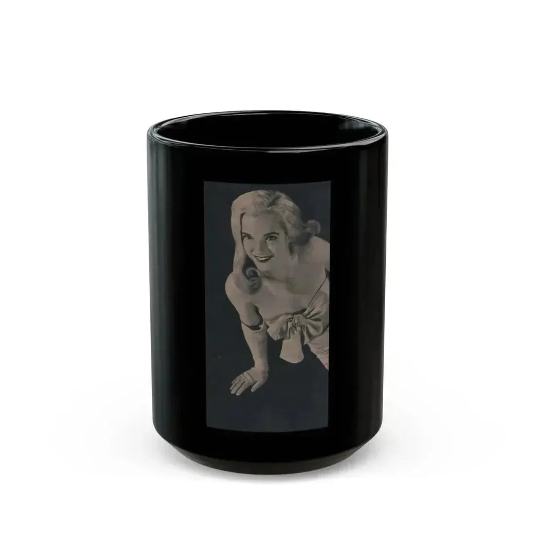 Cathy Downs #55 - Magazine Page Photo Clipping (Vintage Female Icon) Black Coffee Mug 15oz - Go Mug Yourself