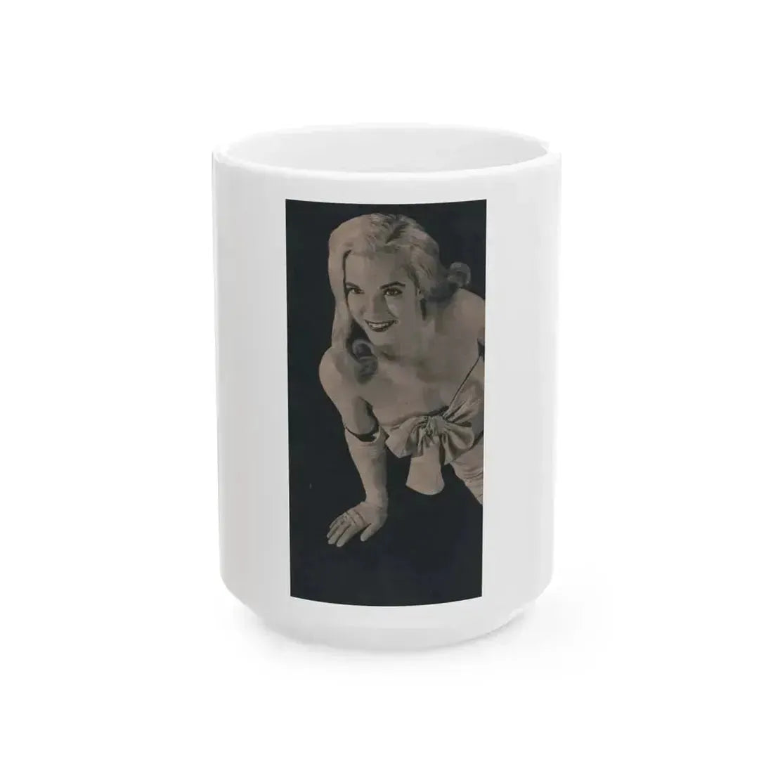 Cathy Downs #55 - Magazine Page Photo Clipping (Vintage Female Icon) White Coffee Mug 15oz - Go Mug Yourself