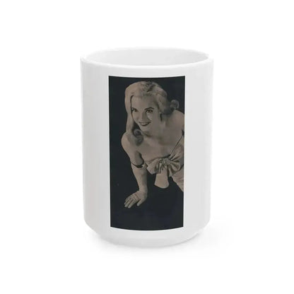 Cathy Downs #55 - Magazine Page Photo Clipping (Vintage Female Icon) White Coffee Mug 15oz - Go Mug Yourself