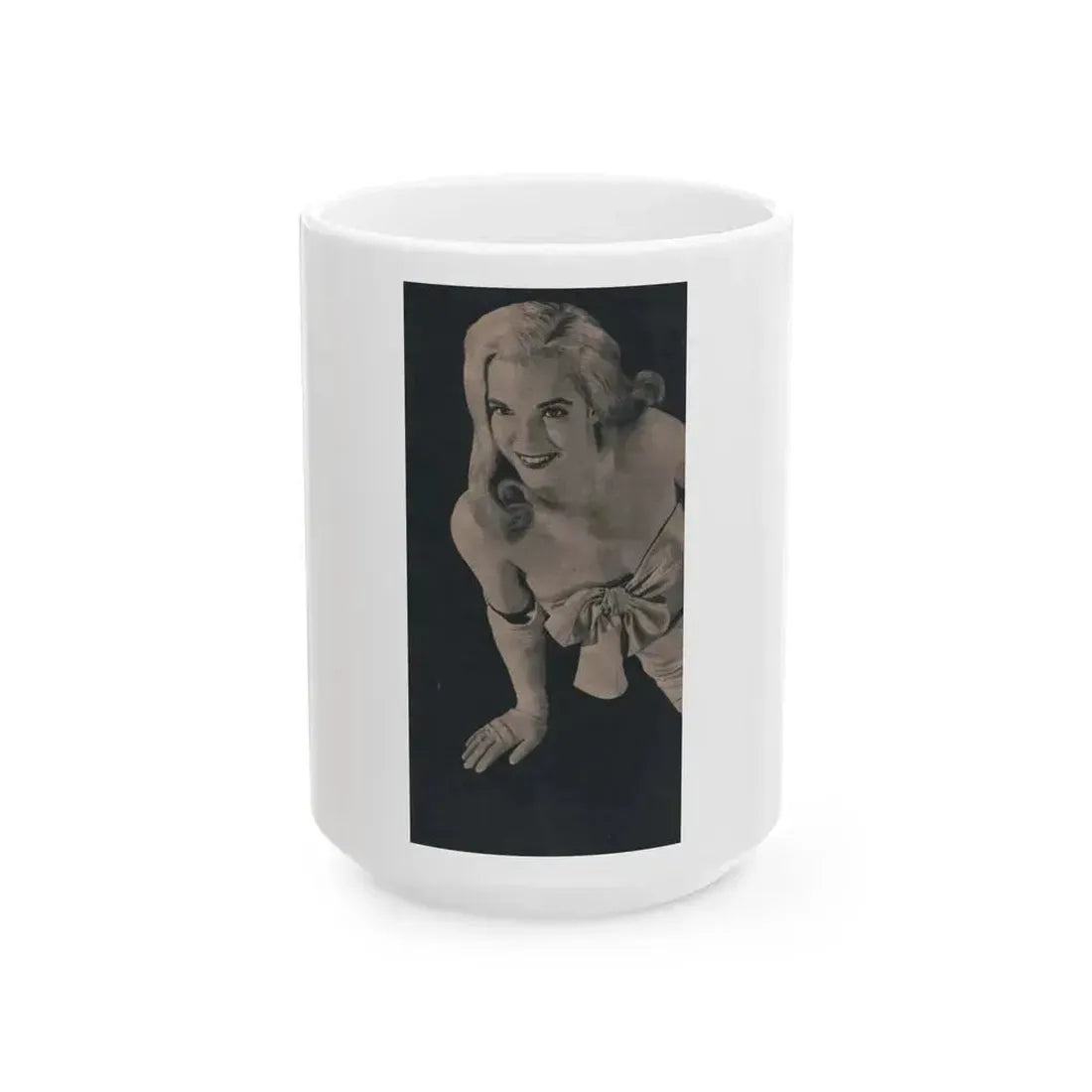 Cathy Downs #55 - Magazine Page Photo Clipping (Vintage Female Icon) White Coffee Mug 15oz - Go Mug Yourself