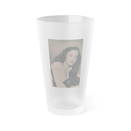 Cathy Downs #56 - Magazine Page Photo Clipping (Vintage Female Icon) Frosted Pint Glass 16oz-16oz-Frosted-Go Mug Yourself