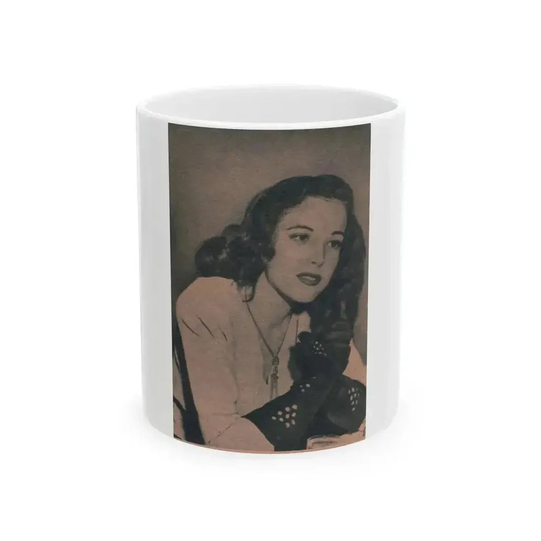 Cathy Downs #56 - Magazine Page Photo Clipping (Vintage Female Icon) White Coffee Mug 11oz - Go Mug Yourself