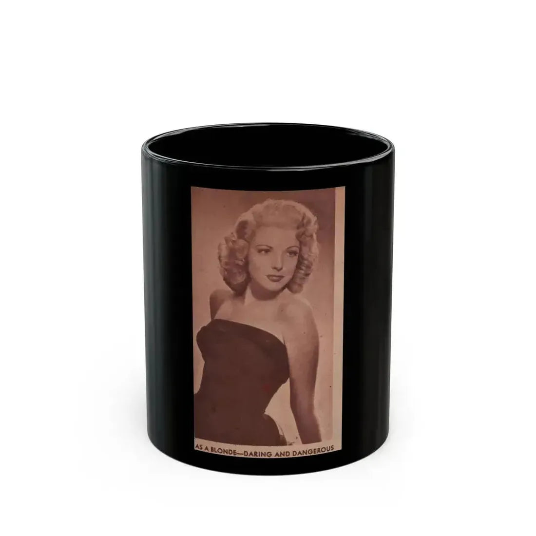 Cathy Downs #57 - Magazine Page Photo Clipping (Vintage Female Icon) Black Coffee Mug 11oz - Go Mug Yourself