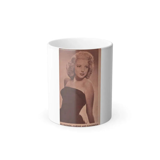 Cathy Downs #57 - Magazine Page Photo Clipping (Vintage Female Icon) Color Changing Coffee Mug 11oz - Go Mug Yourself