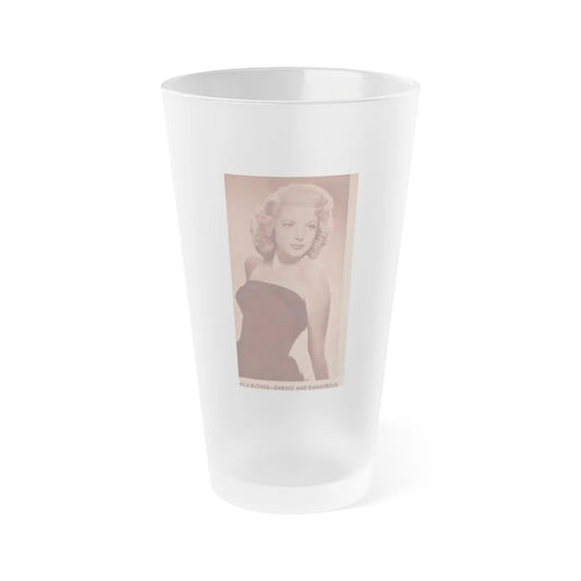 Cathy Downs #57 - Magazine Page Photo Clipping (Vintage Female Icon) Frosted Pint Glass 16oz-16oz-Frosted-Go Mug Yourself