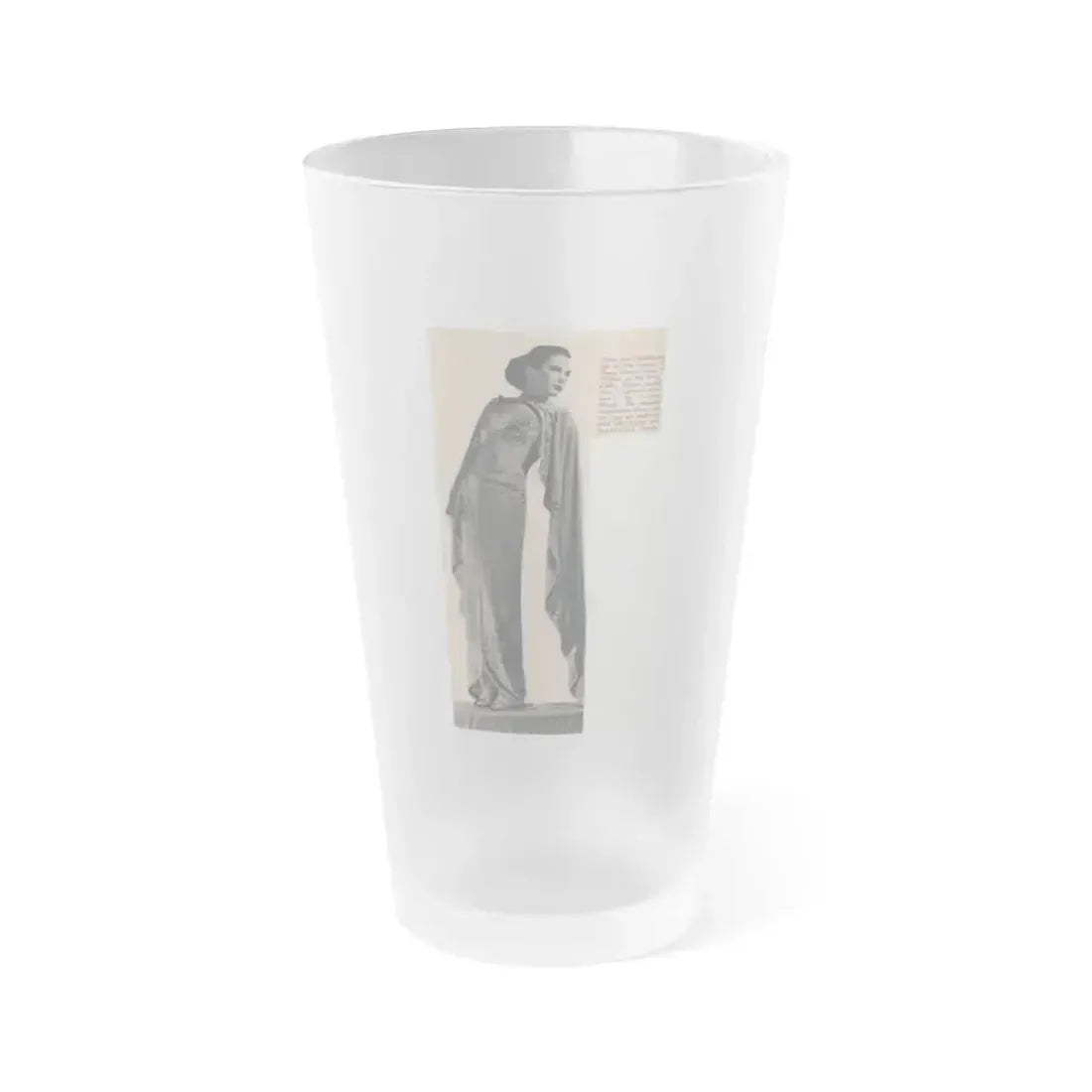 Cathy Downs #58 - Magazine Page Photo Clipping Circa 1946 (Vintage Female Icon) Frosted Pint Glass 16oz 16oz Frosted - Go Mug Yourself