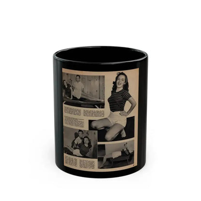 Cathy Downs #59 - 8x10 50's 1 Magazine Page 4 Photos (Vintage Female Icon) Black Coffee Mug 11oz - Go Mug Yourself
