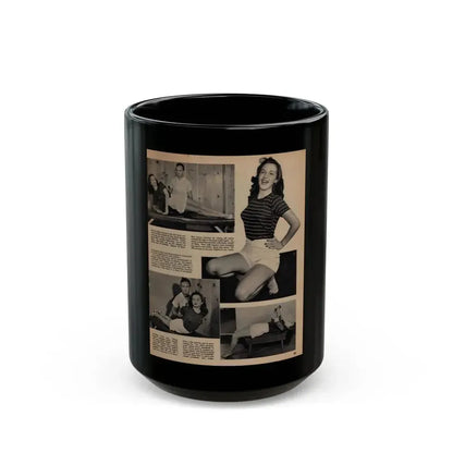 Cathy Downs #59 - 8x10 50's 1 Magazine Page 4 Photos (Vintage Female Icon) Black Coffee Mug 15oz - Go Mug Yourself