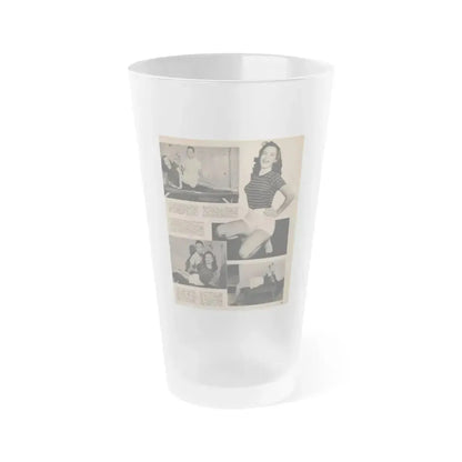 Cathy Downs #59 - 8x10 50's 1 Magazine Page 4 Photos (Vintage Female Icon) Frosted Pint Glass 16oz 16oz Frosted - Go Mug Yourself