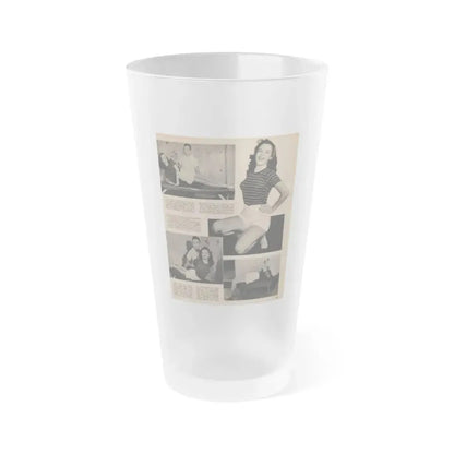 Cathy Downs #59 - 8x10 50's 1 Magazine Page 4 Photos (Vintage Female Icon) Frosted Pint Glass 16oz 16oz Frosted - Go Mug Yourself