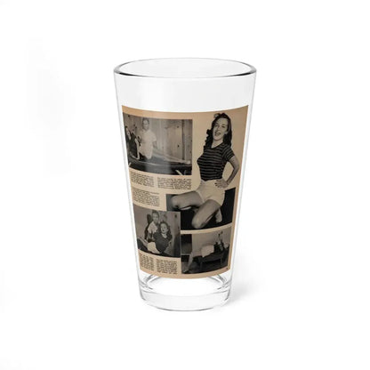 Cathy Downs #59 - 8x10 50's 1 Magazine Page 4 Photos (Vintage Female Icon) Pint Glass 16oz 16oz - Go Mug Yourself