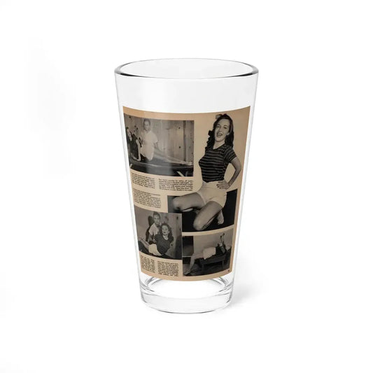 Cathy Downs #59 - 8x10 50's 1 Magazine Page 4 Photos (Vintage Female Icon) Pint Glass 16oz 16oz - Go Mug Yourself