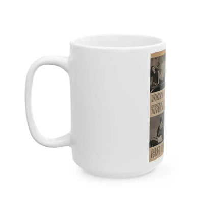 Cathy Downs #59 - 8x10 50's 1 Magazine Page 4 Photos (Vintage Female Icon) White Coffee Mug - Go Mug Yourself