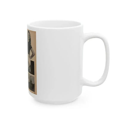 Cathy Downs #59 - 8x10 50's 1 Magazine Page 4 Photos (Vintage Female Icon) White Coffee Mug - Go Mug Yourself
