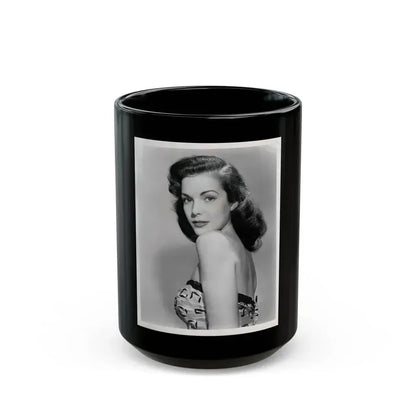 Cathy Downs #62 (Vintage Female Icon) Black Coffee Mug 15oz - Go Mug Yourself